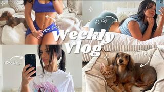 weekly vlog | apartment tour, leg day, new hair!!