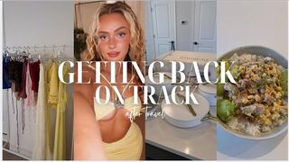 GETTING BACK ON TRACK AFTER TRAVEL| White Fox Boutique Tryon Haul, easy high protein meal, pilates