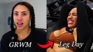 GRWM to Demolish My Legs (gym vlog)